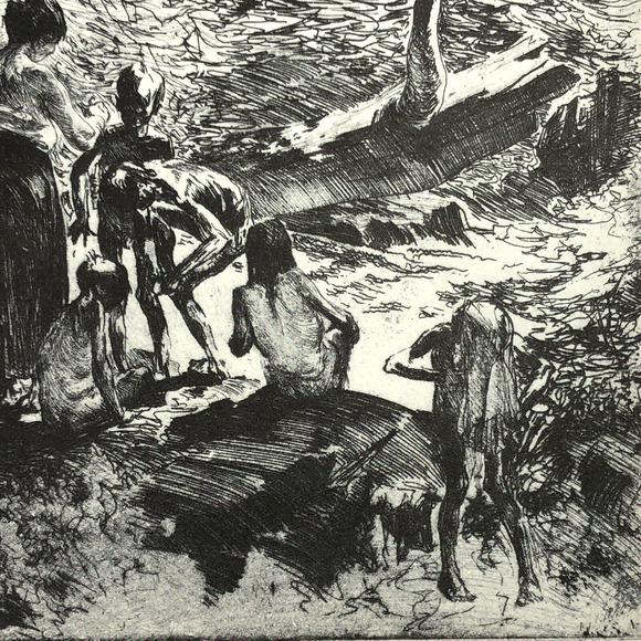John E Costigan "Bathers" Art 1930s Print Treasury Collection Sketch Vintage - Picture 4 of 12